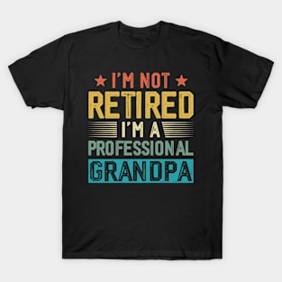 I'm Not Retired I'm A Professional Grandpa Vintage Father's Day T-Shirt